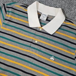 Brooks Brothers Polo Shirt Striped Golf‎ Casual Short Sleeve XL Men's